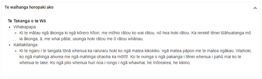 Te waihanga horopaki ako - section 1