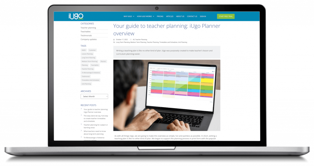 teacher planning articles